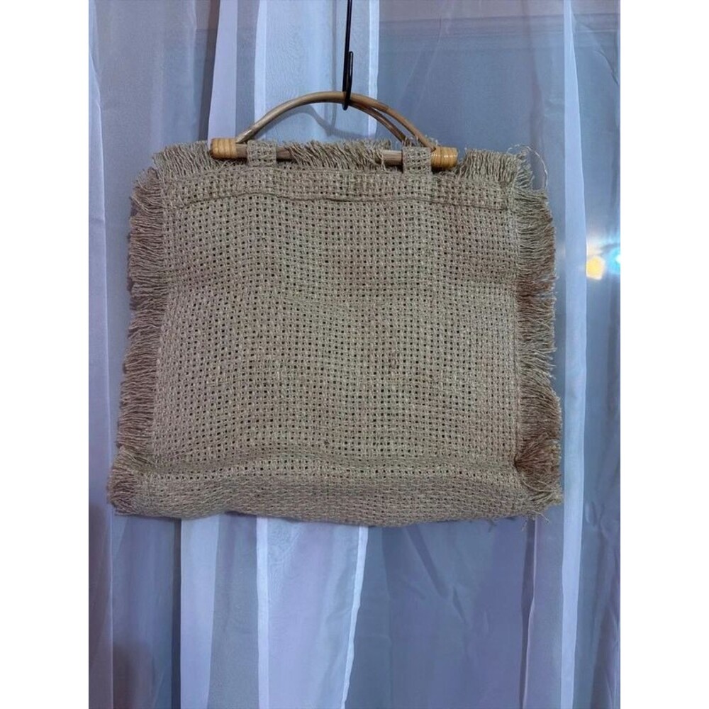 Kristin Made, Anthropologie Raffia & Bamboo bag - Picture 5 of 5